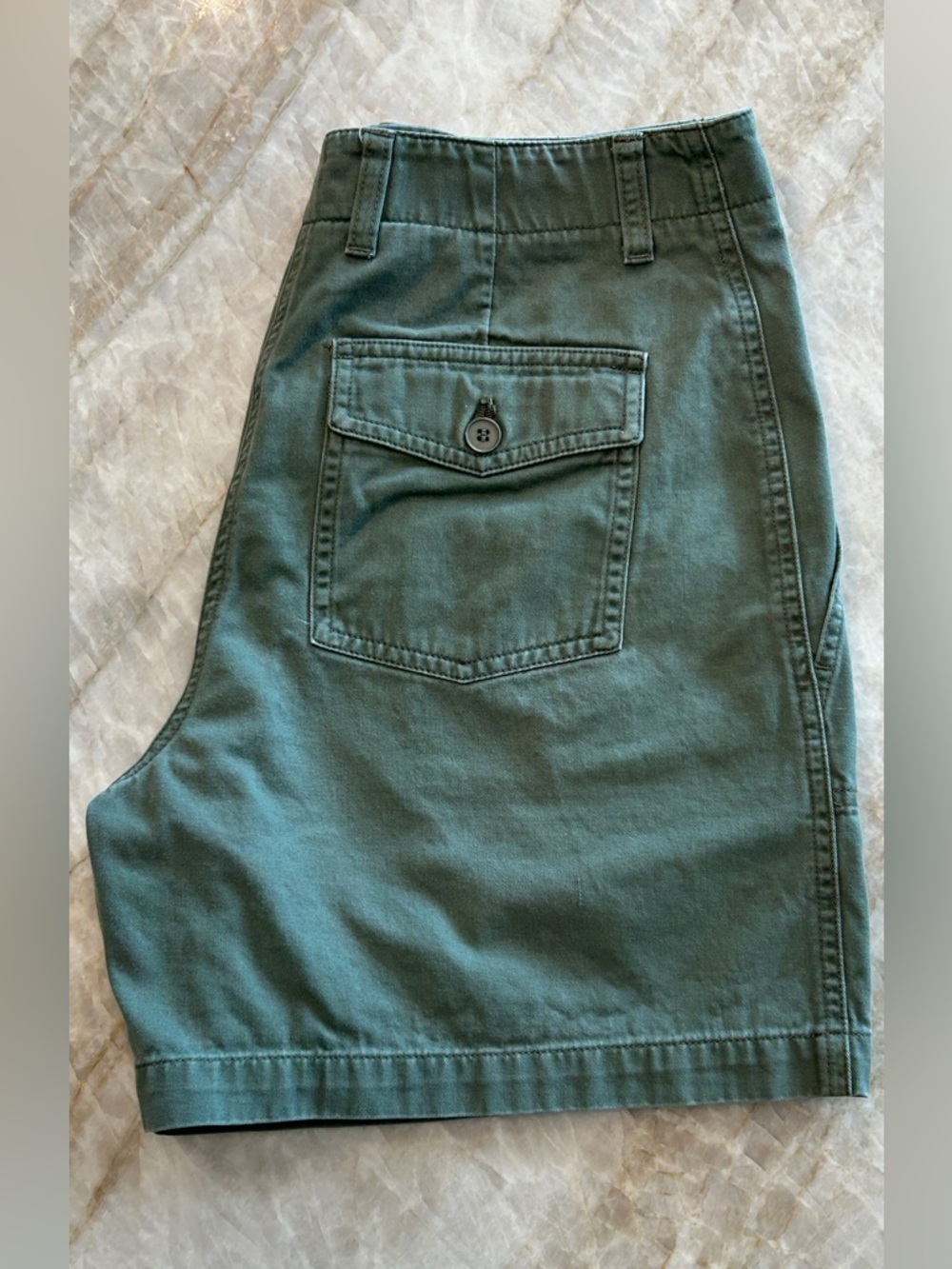 Jones New York Sport Cotton High Rise Shorts Army Green Size 8